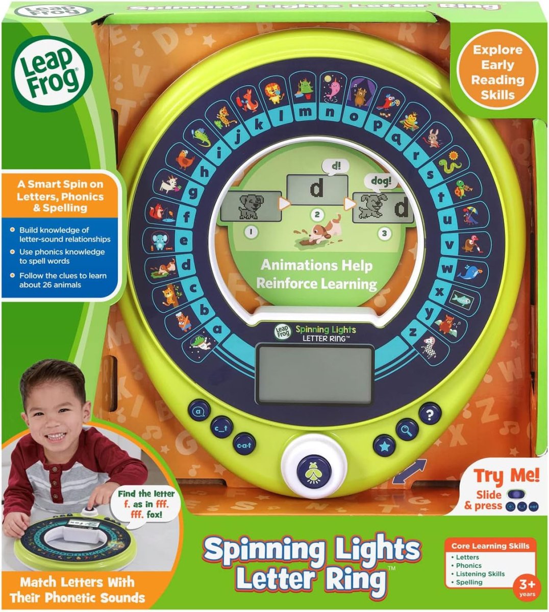 LEAPFROG SPINNING LIGHTS LETTER RING - Premium for Kids in Qatar | Toysaro.com